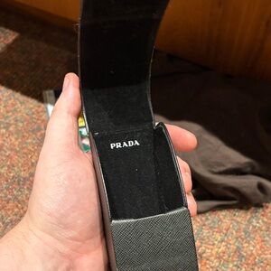 Prada Textured Black Belt